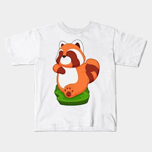 Red Panda Runner Running Sports Kids T-Shirt